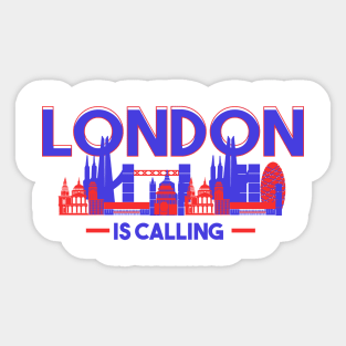 London Is Calling Skyline UK Vacation Sticker